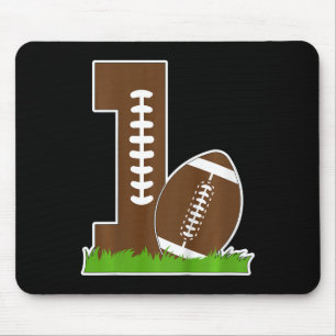 Kids 1st Birthday Party Football Boy One Year Old  Mouse Mat