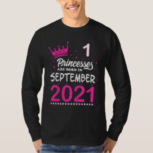 Kids 1st Birthday Pink Princesses Are Born In Sept T-Shirt