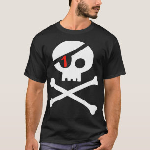 Kids 1st Birthday Pirate Skull and Crossbones T-Shirt