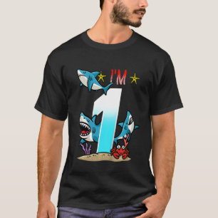 Kids 1st Birthday Sharks Underwater Kids Boys T-Shirt