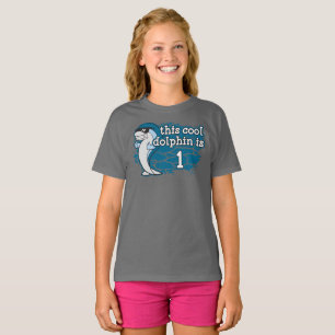 Kid's 1st Birthday This Cool Dolphin is One T-Shirt