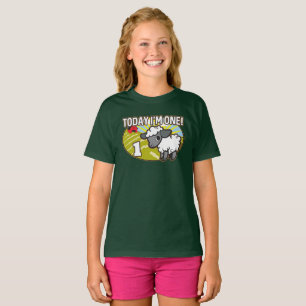 Kid's 1st Birthday Today I'm One! Cute Lamb T-Shirt