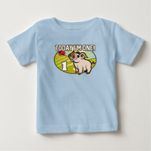 Kid's 1st Birthday Today I'm One! Cute Pig Baby T-Shirt