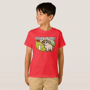 Kid's 1st Birthday Today I'm One! Cute Pig T-Shirt