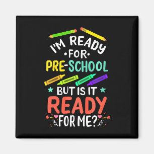 Kids 1st Day of Preschool Pre-K First Day of Schoo Magnet