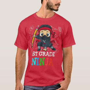 Kids 1st Grade Back to School Ninja Boys T-Shirt