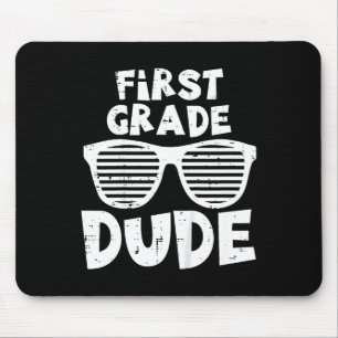 Kids 1st Grade Dude Back To School First Day Of Sc Mouse Mat