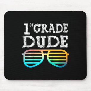 Kids 1st Grade Dude First Grade Back To School Te Mouse Mat