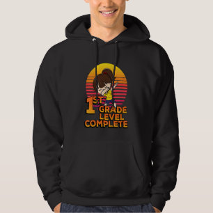 Kids 1st Grade Level Complete Cute Dabbing Girl St Hoodie