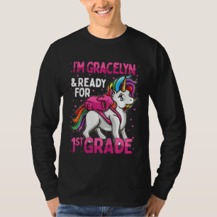 Kids 1st Grader Unicorn I'm Gracelyn And Ready For T-Shirt