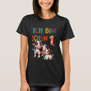Kids 1th Birthday Boys Cow Birthday Party 1 Year O T-Shirt