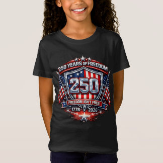 kids 250 Years of Freedom T-Shirt – Keep America G