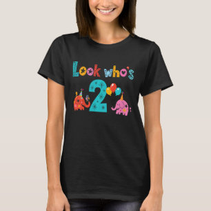 Kids 2 Year Old 2nd Birthday Party Theme Elephant T-Shirt