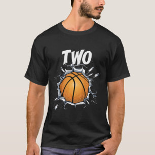 Kids 2 Year Old Basketball Birthday Party Theme 2n T-Shirt