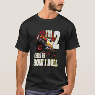 Kids 2 Year Old Birthday Loves Monster Truck T-Shirt