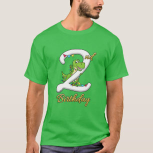 Kids 2 Year Old Boys 2Nd Bday Dinosaur   Dino Seco T-Shirt