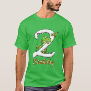 Kids 2 Year Old Boys 2Nd Bday Dinosaur   Dino Seco T-Shirt