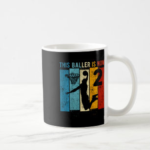 Kids 2 Year Old Bysketbyll 2nd Birthday Boy Coffee Mug