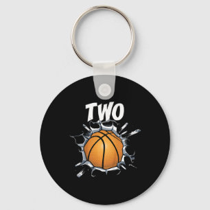 Kids 2 Year Old Bysketbyll Birthday Party Theme 2n Key Ring
