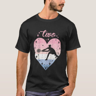 Kids 2 Year Old Cute Tennis Birthday Girl 2nd B da T-Shirt