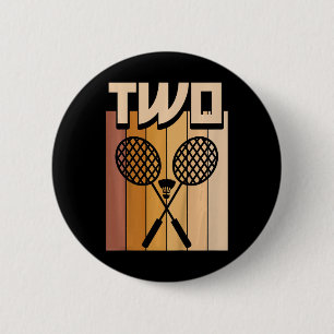 Kids 2 Year Old Dminton Birthday Boy 2nd Birthday 6 Cm Round Badge