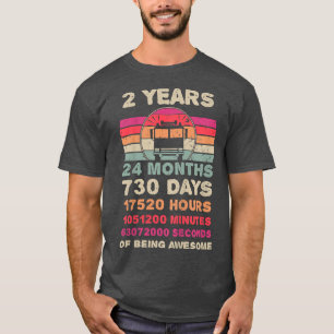 Kids 2 Year Old Fire Truck Birthday Second 2nd Bir T-Shirt