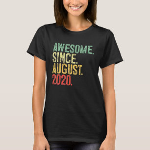 Kids 2 Years Old Awesome Since August 2020 2th Bi T-Shirt