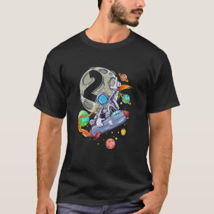 Kids 2 Years Old Birthday Boy Astronaut 2nd Birthd T-Shirt
