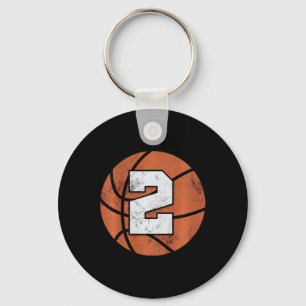 Kids 2 Years Old Birthday Kids Boys Girls Fun Bask Key Ring