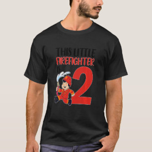 Kids 2 Years Old Boy Firefighter Costume 2nd Birth T-Shirt