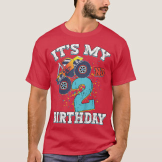 Kids 2 Years Old Boy Girl It's My 2nd Birthday Mon T-Shirt