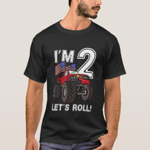 Kids 2 Years Old Boy Monster Truck 2nd Birthday Ki T-Shirt