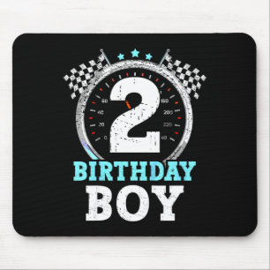 Kids 2nd birthday boy 2 second race car birthday mouse mat
