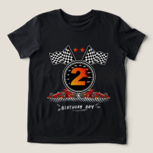 Kids 2nd Birthday Boy 2 Second Race Car Birthday  Tri-Blend Shirt