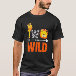Kids 2nd Birthday Boy Animal Safari Baby Lion 2 Y T-Shirt