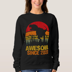 Kids 2nd Birthday Boy Dinosaur Rex 2 Year Old Girl Sweatshirt