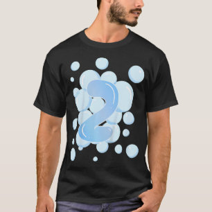 Kids 2Nd Birthday Bubble Themed Birthday Party T-Shirt