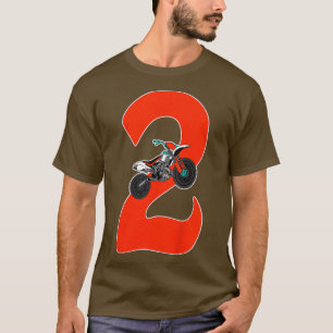 Kids 2nd Birthday Dirt Bike Gift  2 Years Old MX T-Shirt
