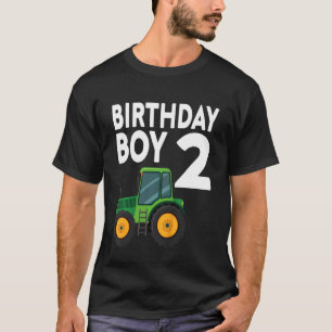 Kids 2nd Birthday Farm Tractor Two 2 Year Old Part T-Shirt