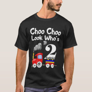 Kids 2nd Birthday Gabriel Choo Choo Train 2 Year O T-Shirt