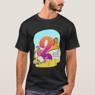 Kids 2nd Birthday Horseback Riding Horse themed Tw T-Shirt