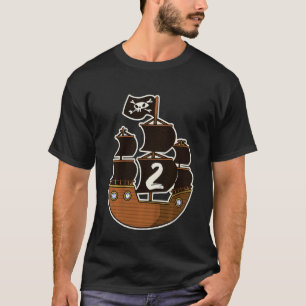 Kids 2nd birthday pirate gift 2 years old pirates T-Shirt