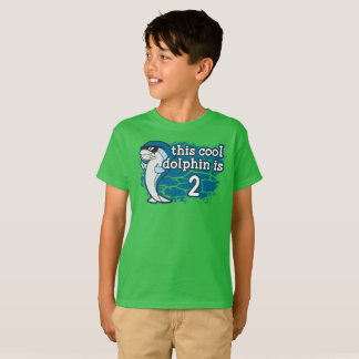 Kid's 2nd Birthday This Cool Dolphin is Two T-Shirt