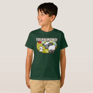 Kid's 2nd Birthday Today I'm Two! Cute Lamb T-Shirt