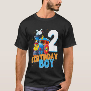 Kids 2nd Birthday Train Boys Girls 2 Years Old I'm T-Shirt