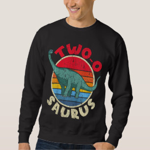 Kids 2nd Birthday Two O Saurus I Brachiosaurus I F Sweatshirt