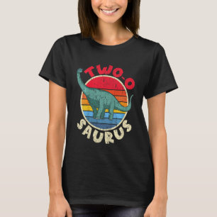 Kids 2nd Birthday Two O Saurus I Brachiosaurus I F T-Shirt