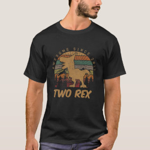 Kids 2Nd Birthday Two Rex Gift Second Dinosaur Gif T-Shirt