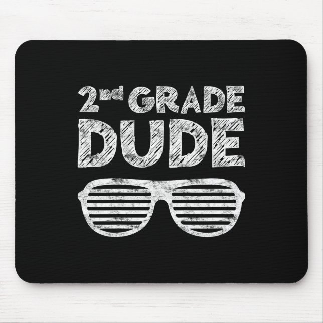 Kids 2nd Grade Dude  Second Grade Back To School   Mouse Mat (Front)