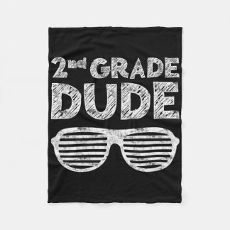 Kids 2nd Grade Dude Second Grade Byck To School Fleece Blanket